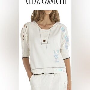IN SEARCH OF Elisa Cavaletti White Hooded Sweatshirt Any Size